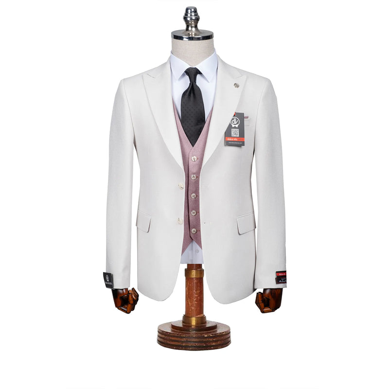 Isaac | Ash Gray 3-Piece Tailored-Fit Suit