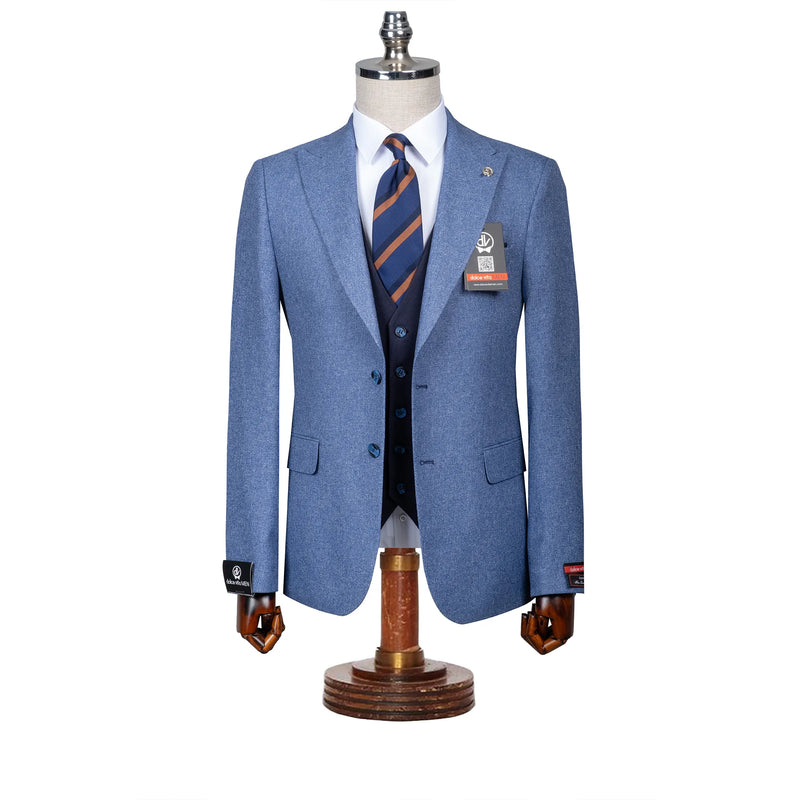 Isaac | Blue 3-Piece Tailored-Fit Suit