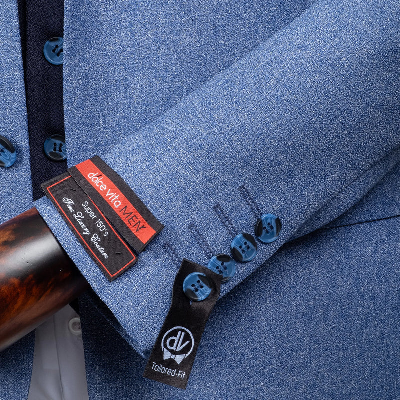 Isaac | Blue 3-Piece Tailored-Fit Suit