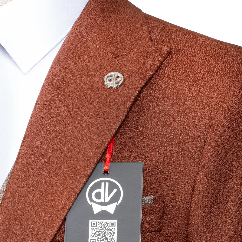 Isaac | Brown 3-Piece Tailored-Fit Suit