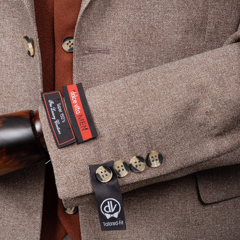 Isaac | Dark Khaki 3-Piece Tailored-Fit Suit