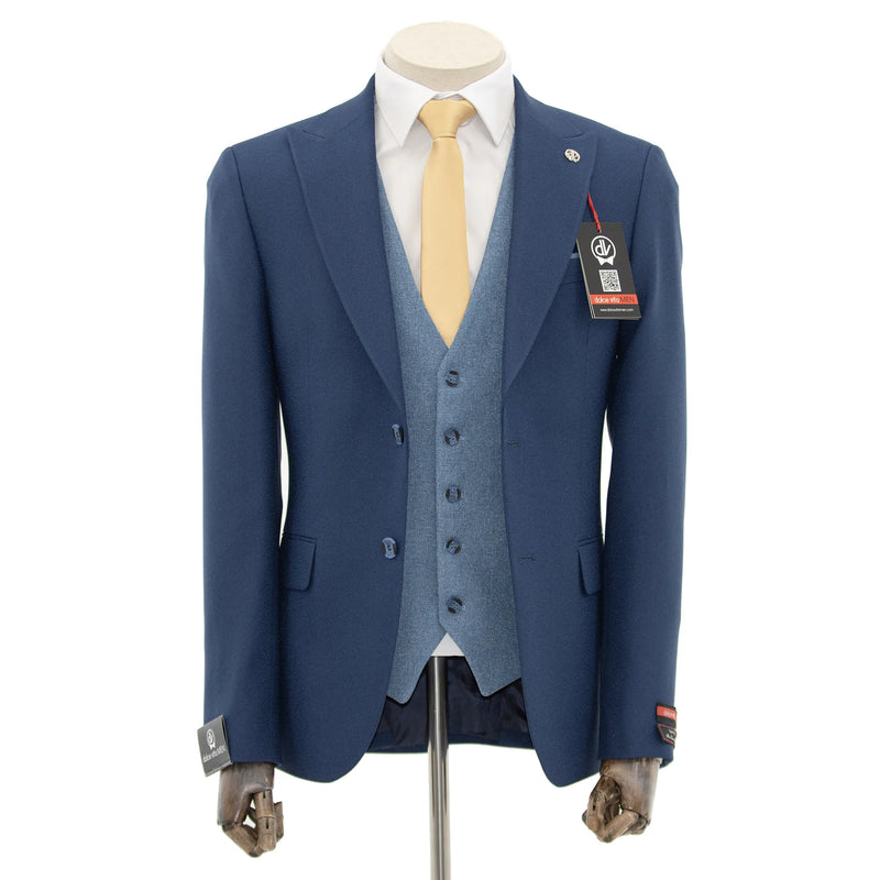 Isaac | French Blue 3-Piece Tailored-Fit Suit
