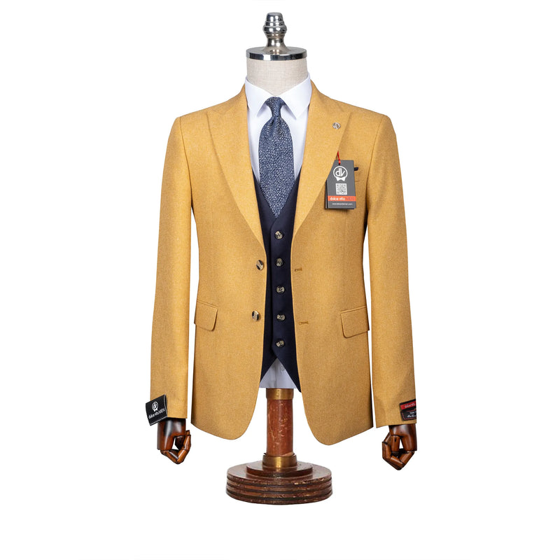 Isaac | Gold 3-Piece Tailored-Fit Suit
