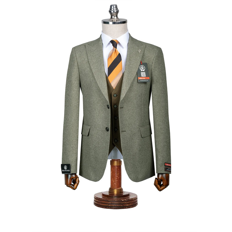 Isaac | Hunter Green 3-Piece Tailored-Fit Suit