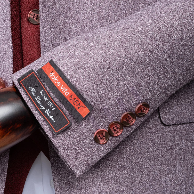 Isaac | Mauve 3-Piece Tailored-Fit Suit