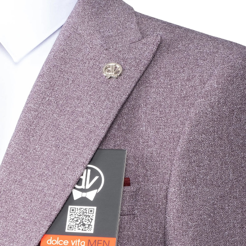Isaac | Mauve 3-Piece Tailored-Fit Suit