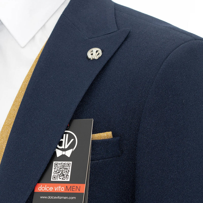 Isaac | Midnight Blue 3-Piece Tailored-Fit Suit