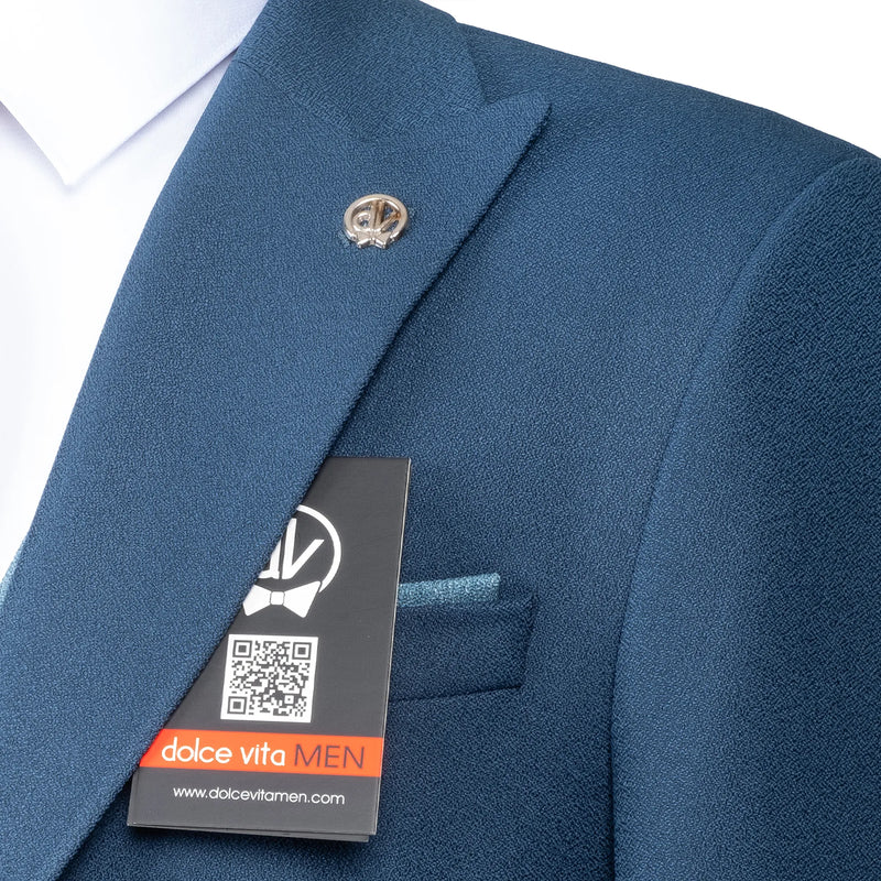 Isaac | Ocean Blue 3-Piece Tailored-Fit Suit
