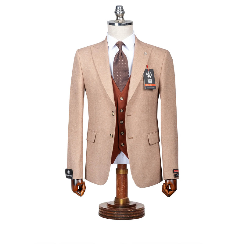 Isaac | Beige 3-Piece Tailored-Fit Suit