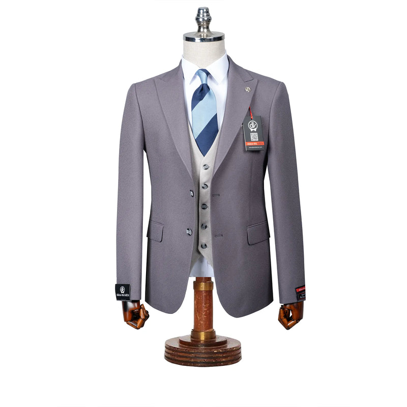 Isaac | Gray 3-Piece Tailored-Fit Suit