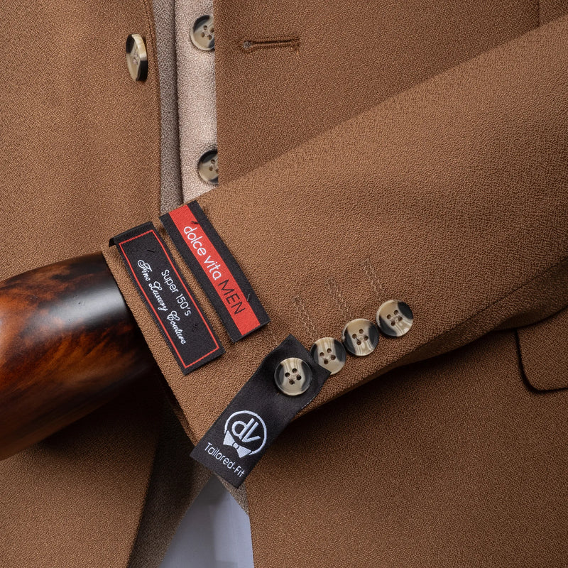 Isaac | Taupe 3-Piece Tailored-Fit Suit