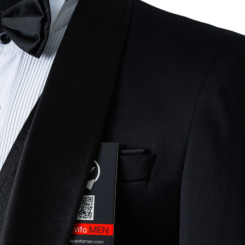 Marcus | Black 3-Piece Tailored Fit Tuxedo