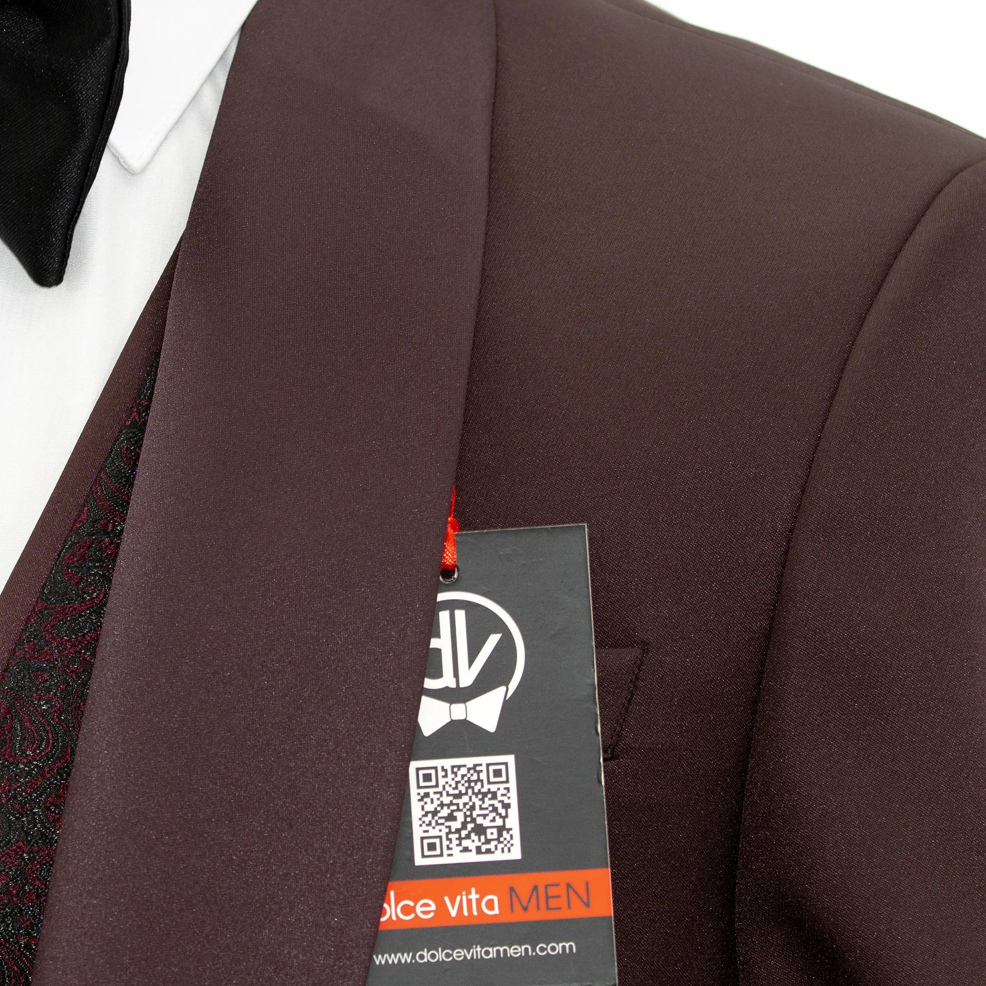 Marcus | Burgundy 3-Piece Tailored Fit Tuxedo