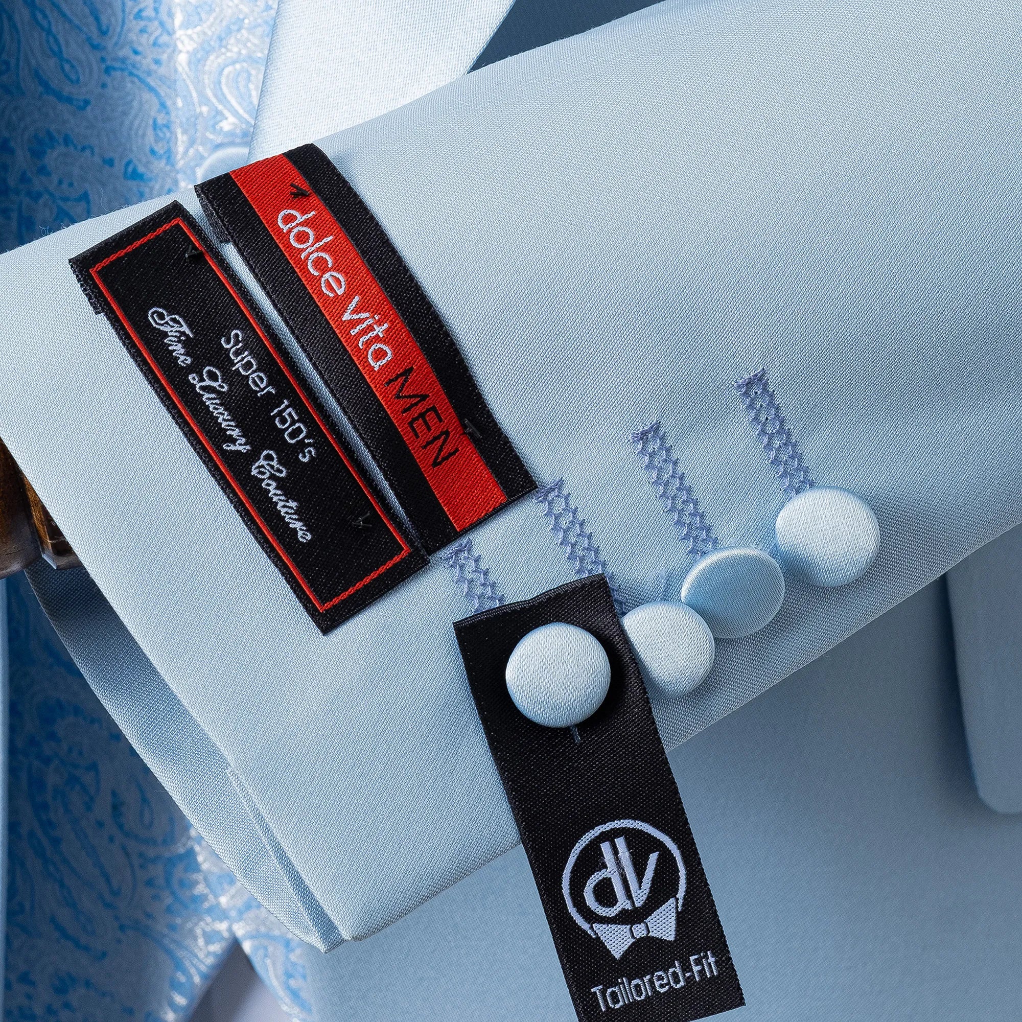 Marcus | Light Blue 3-Piece Tailored Fit Tuxedo