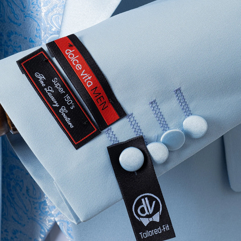 Marcus | Light Blue 3-Piece Tailored Fit Tuxedo