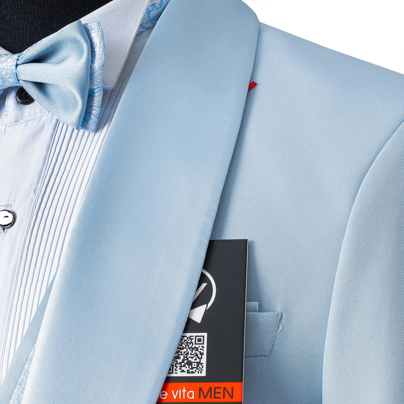 Marcus | Light Blue 3-Piece Tailored Fit Tuxedo