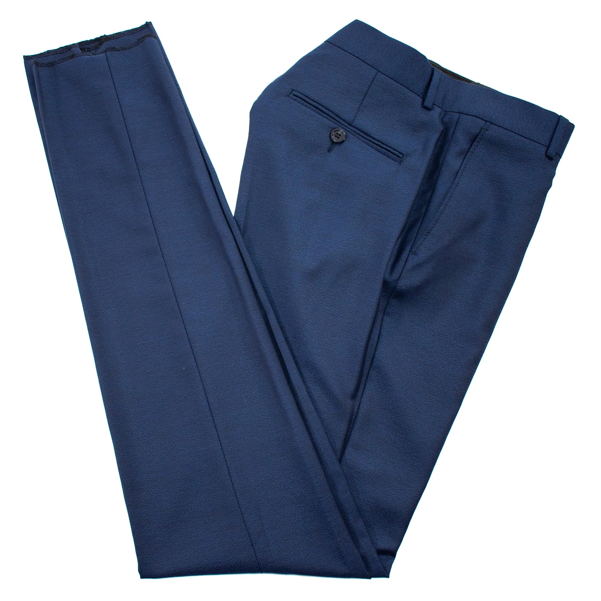 Navy Blue 3-Piece Tailored-Fit Tuxedo with Glitter Peak Lapels