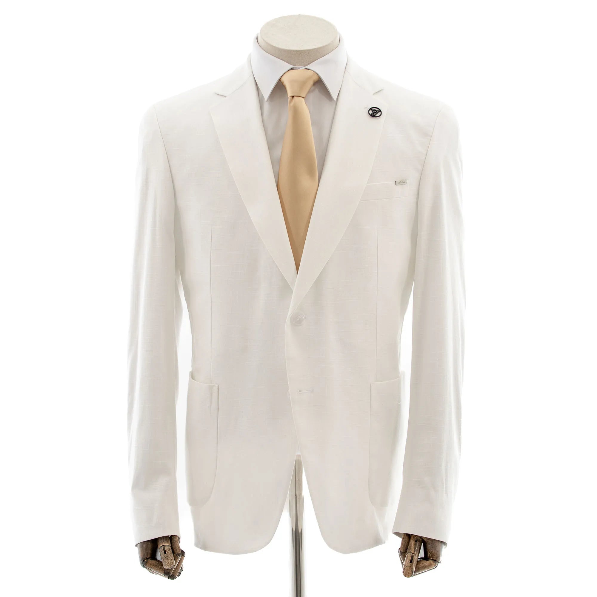 Off White Tailored-Fit Linen Suit