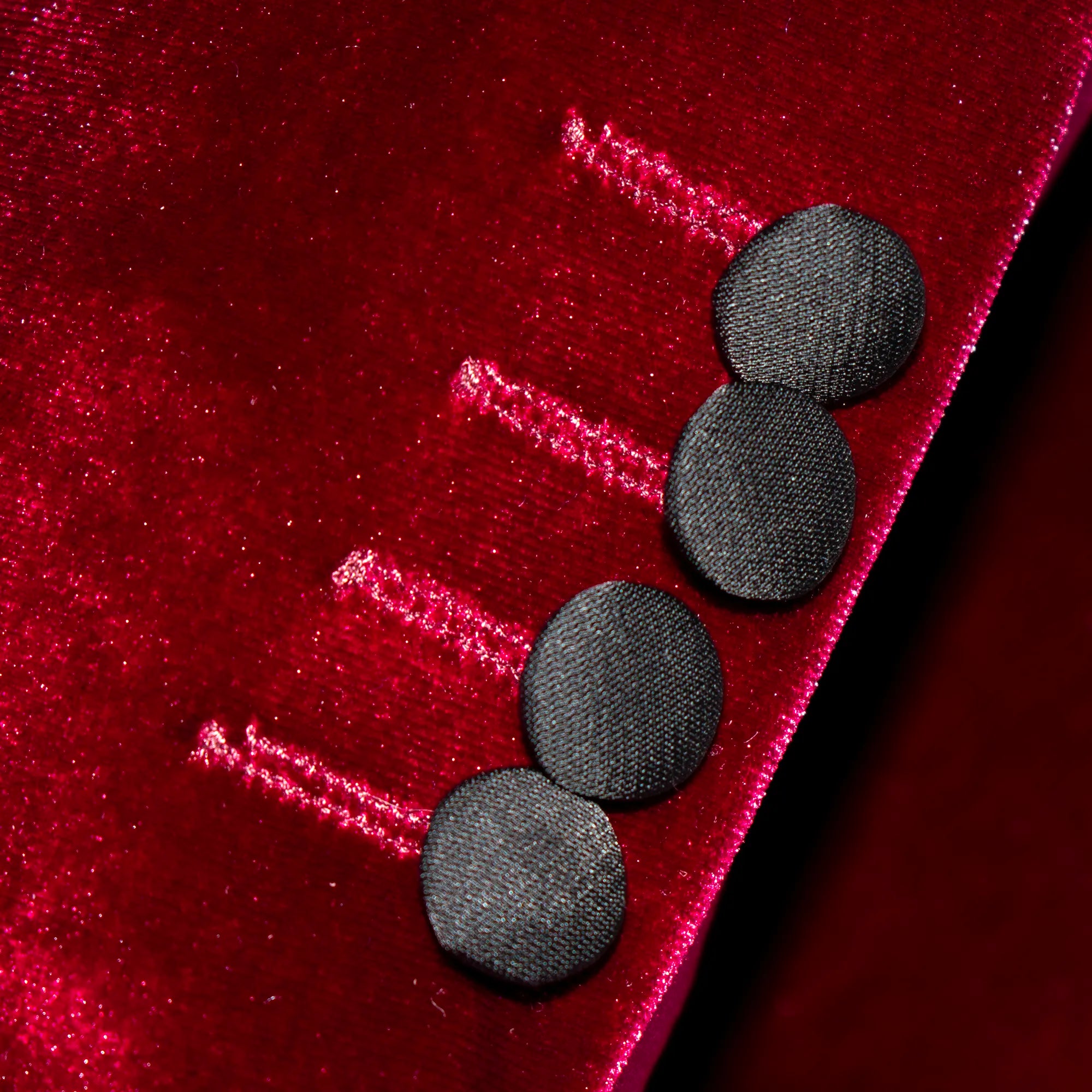 Burgundy Slim-Fit Velvet Tuxedo Jacket