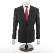Men's Solid Black 2-Piece Slim-Fit Suit