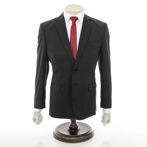 Men's Solid Black 2-Piece Slim-Fit Suit