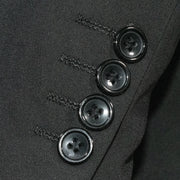 Men's Solid Black 2-Piece Slim-Fit Suit