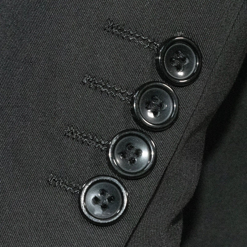 Men's Solid Black 2-Piece Slim-Fit Suit