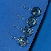 Men's Solid Blue 2-Piece Slim-Fit Suit