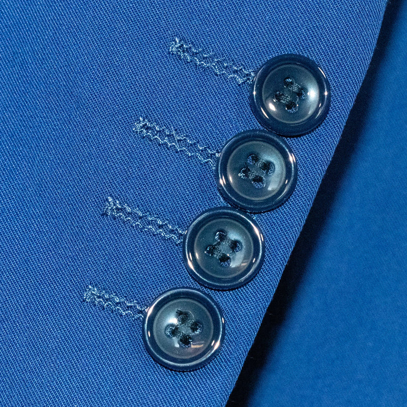 Men's Solid Blue 2-Piece Slim-Fit Suit