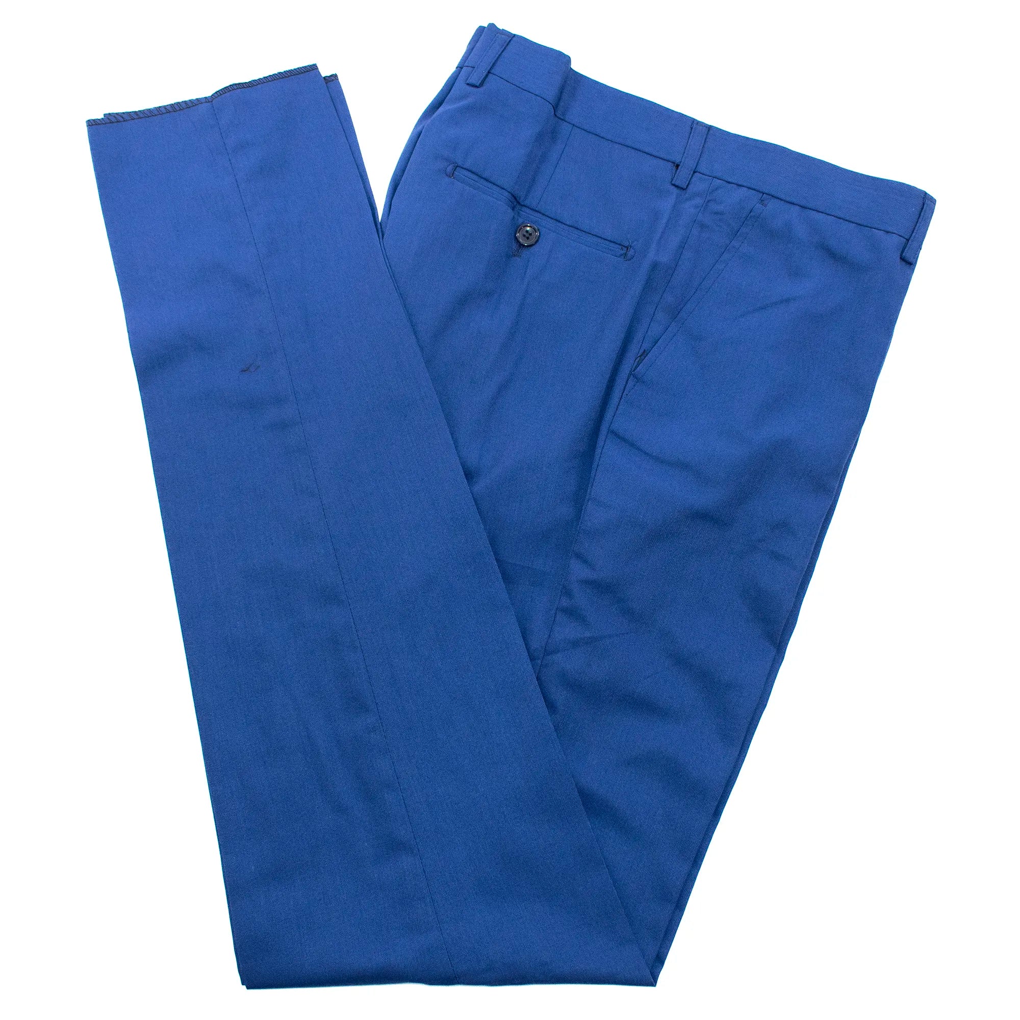 Men's Solid Blue 2-Piece Slim-Fit Suit