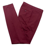 Men's Solid Burgundy 2-Piece Slim-Fit Suit