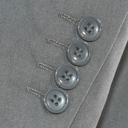 Men's Solid Charcoal Gray 2-Piece Slim-Fit Suit