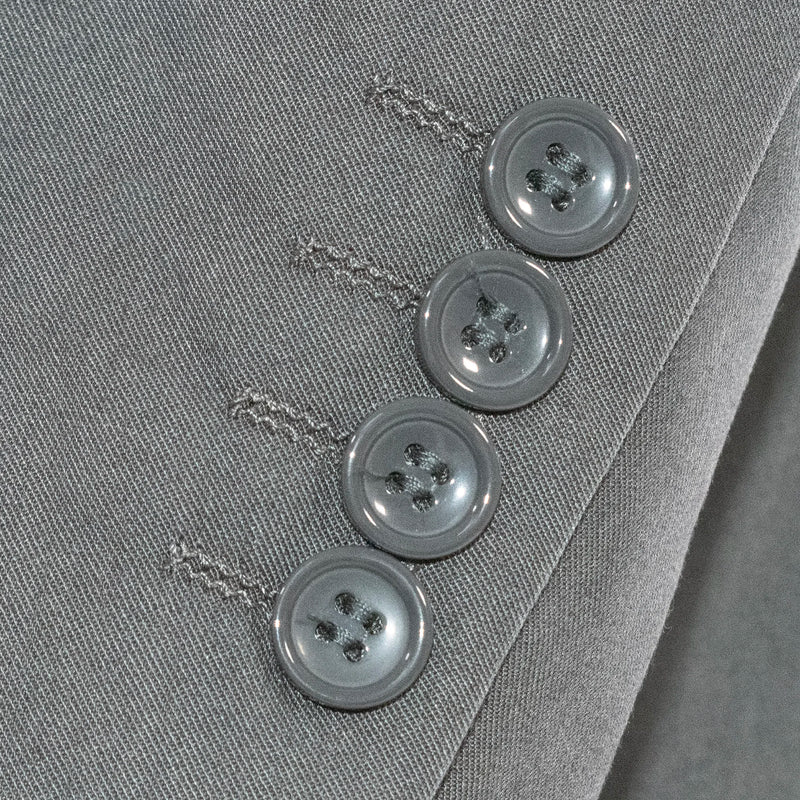 Men's Solid Charcoal Gray 2-Piece Slim-Fit Suit