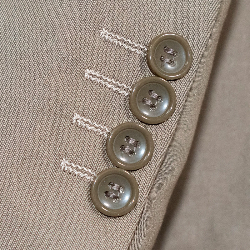 Men's Solid Tan 2-Piece Slim-Fit Suit