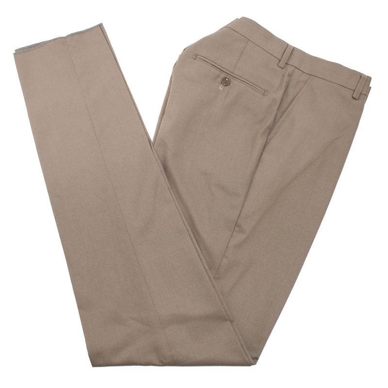 Men's Solid Tan 2-Piece Slim-Fit Suit