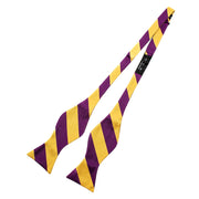 Self-Tie Striped Satin Bow-Tie