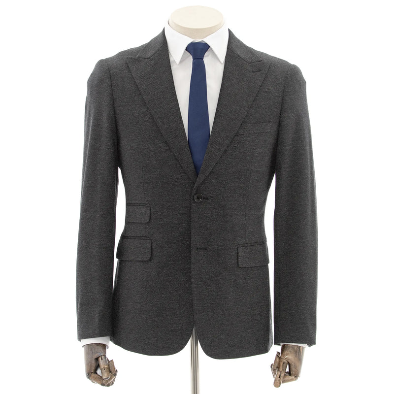 Black Stretch Twill 2-Piece Slim-Fit Suit