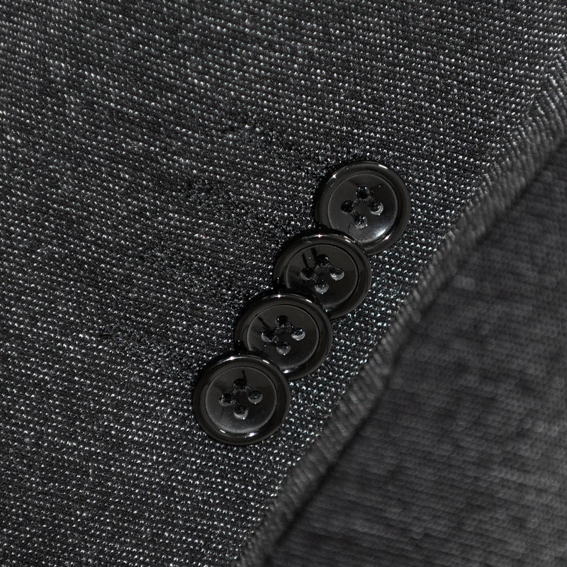 Black Stretch Twill 2-Piece Slim-Fit Suit