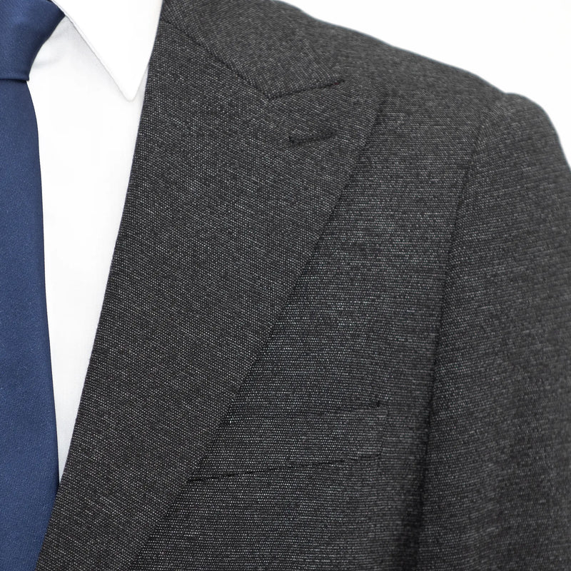 Black Stretch Twill 2-Piece Slim-Fit Suit