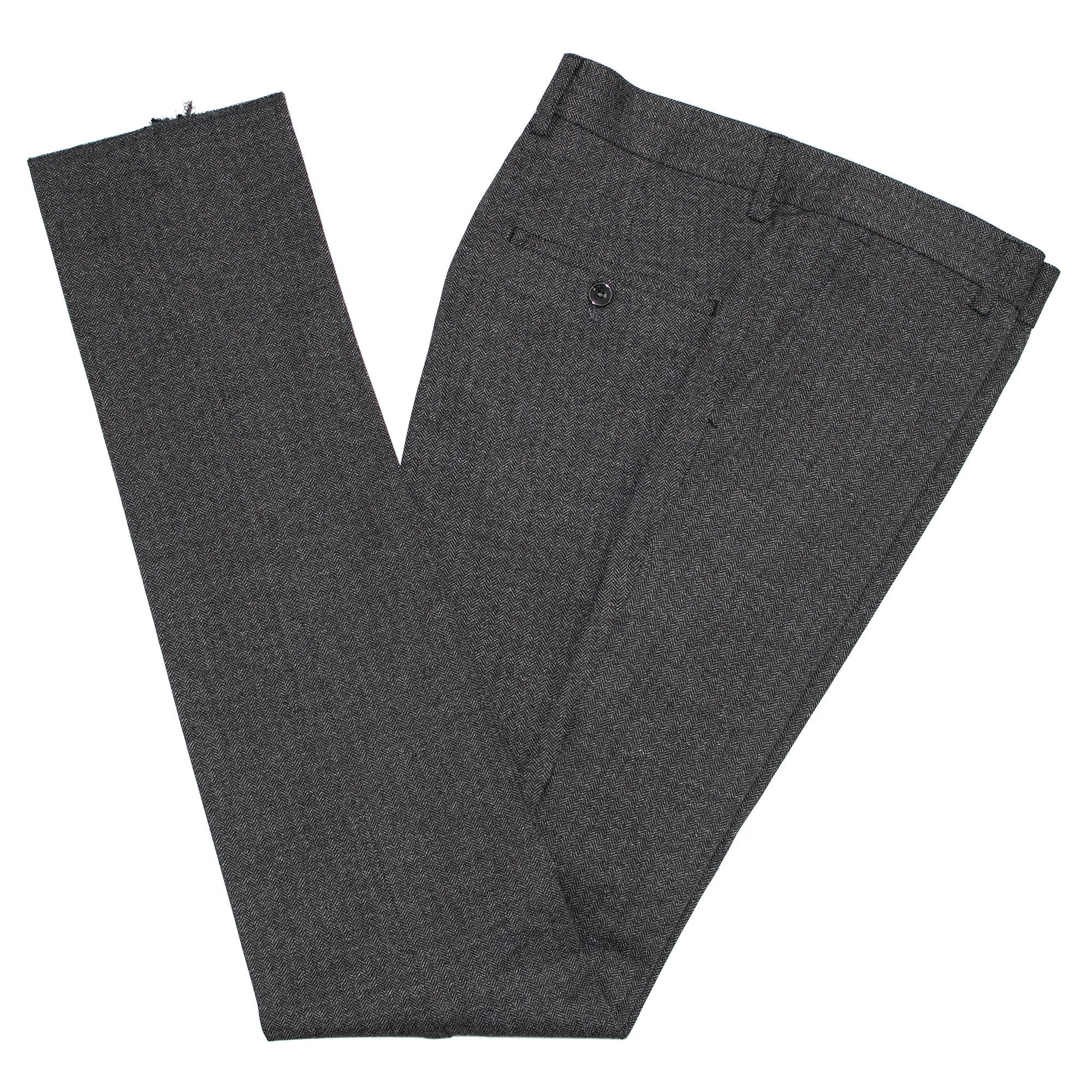Black Stretch Herringbone 2-Piece Slim-Fit Suit