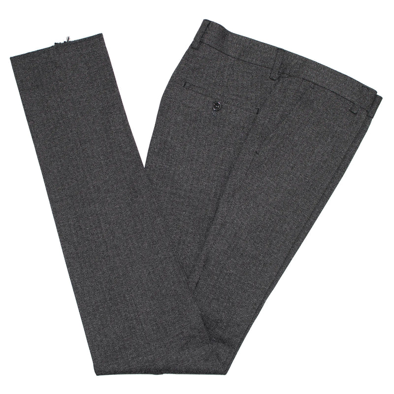 Black Stretch Herringbone 2-Piece Slim-Fit Suit