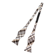 Self-Tie Plaid Satin Bow-Tie