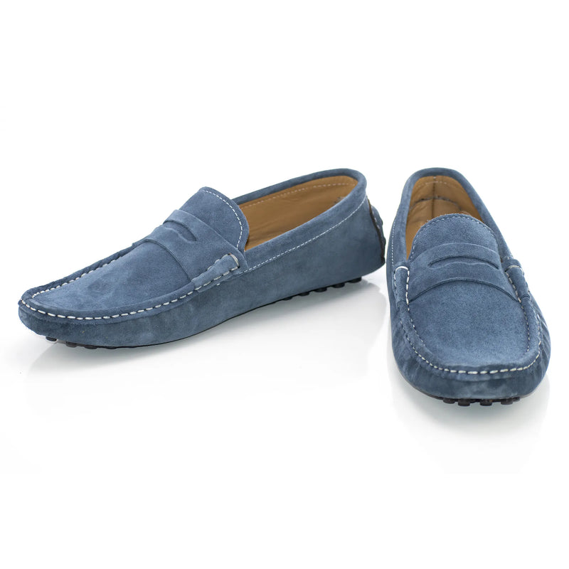 Indigo Suede Penny Loafer Driver