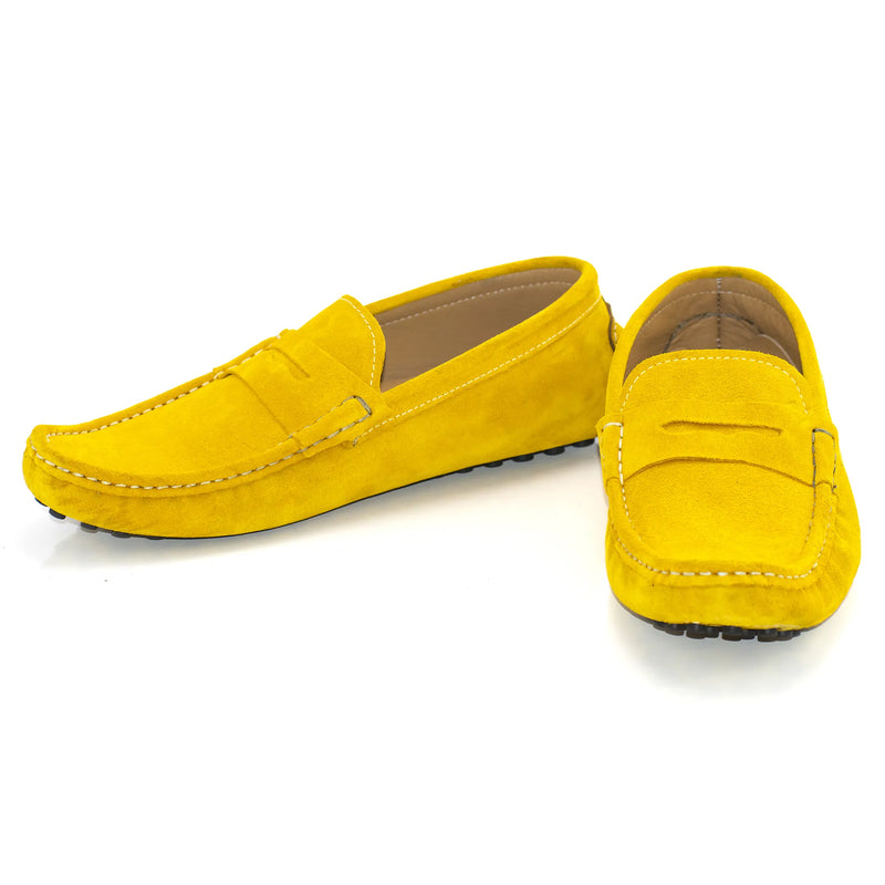 Yellow Suede Penny Loafer Driver