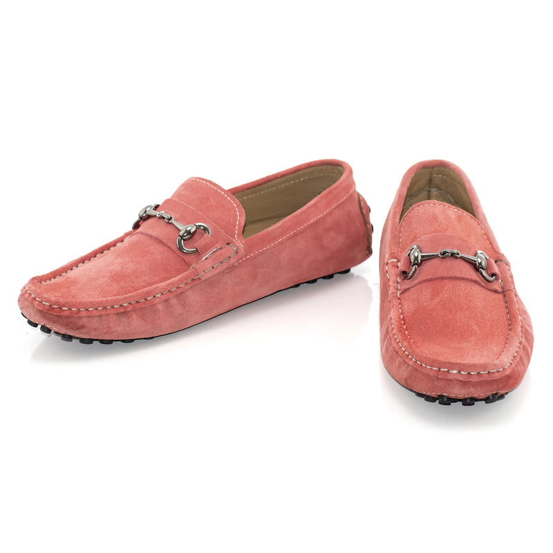 Rose Pink Suede Driver With Oval Bit