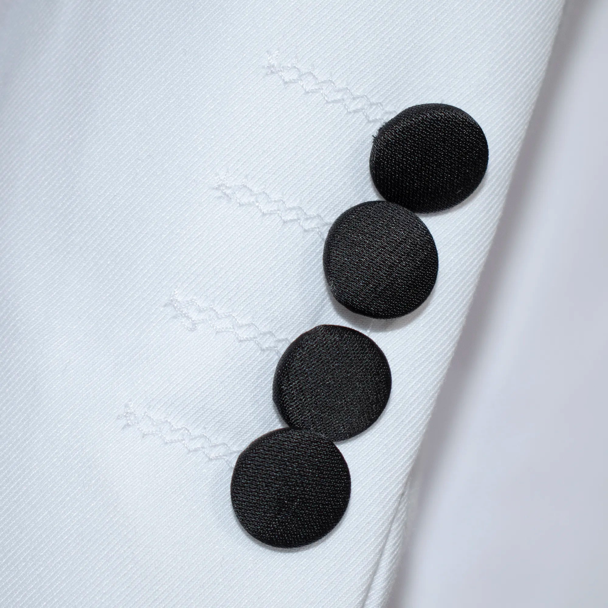 White 2-Piece Slim-Fit Tuxedo with Rhinestone Peak Lapels