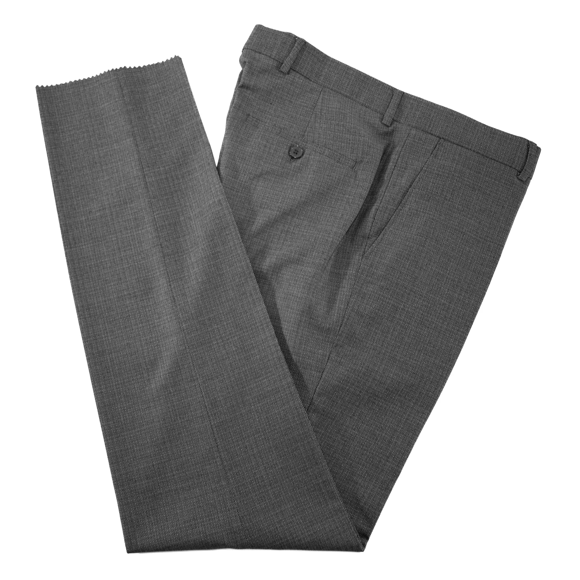 Gray and Blue Windowpane 3-Piece Tailored-Fit Suit