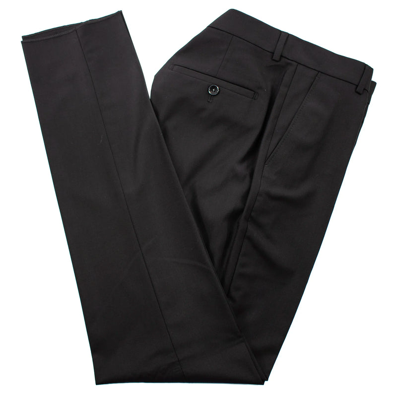 Men's Black Embroidered 2-Piece Slim-Fit Suit with Mandarin Collar