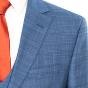 Blue Check 3-Piece Tailored-Fit Suit
