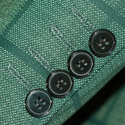 Hunter Green Windowpane 3-Piece Tailored-Fit Suit